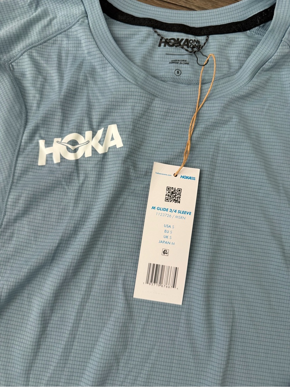 Hoka Men’s Light Blue Short Sleeve Performance Tee